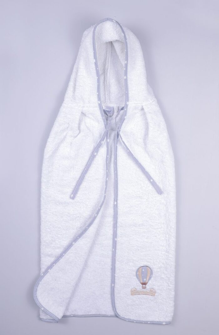 ΚΑΠΑ bebe ΑΕΡΟΣΤΑΤΟ 05 75X85 ΛΕΥΚΟ/ΓΚΡΙ Cotton 100% - Image 1