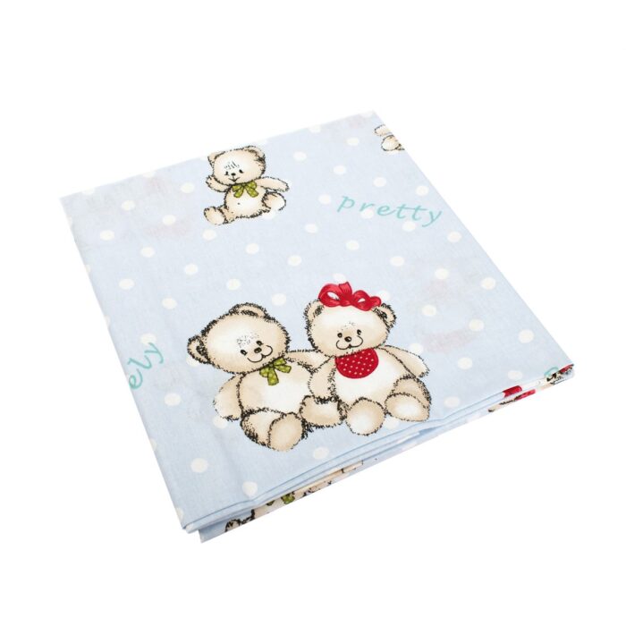ΠΑΝΑ ΧΑΣΕΣ bebe Two Lovely Bears 64 80Χ80 Blue Cotton 100% - Image 1