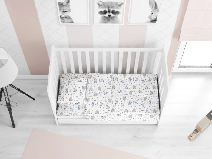 ΠΑΠΛΩΜΑ ΕΜΠΡΙΜΕ bebe Elephant 174 120X160 Blue Cotton 100% - Image 1