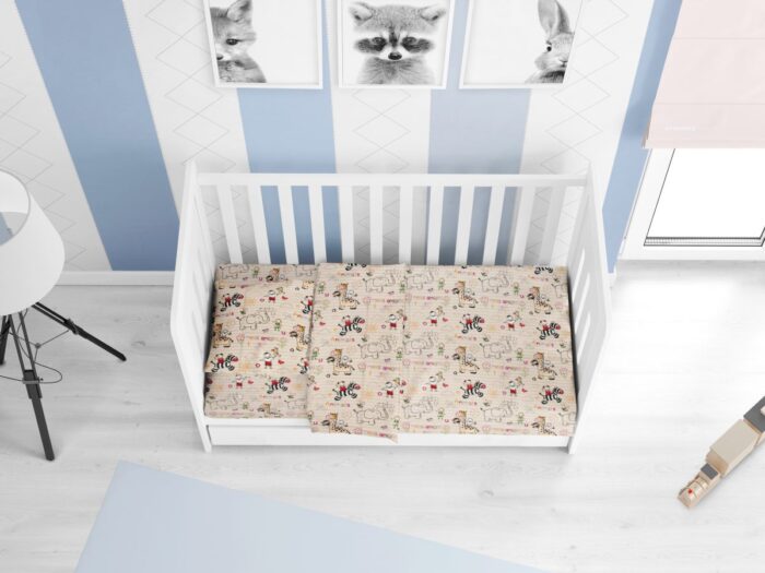 ΣΕΝΤΟΝΙΑ ΕΜΠΡΙΜΕ ΣΕΤ 3 τεμ bebe Africa 145 120Χ160 Beige Flannel Cotton 100% - Image 1