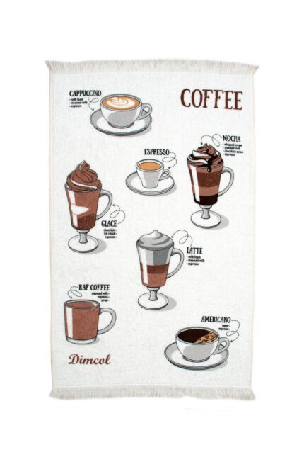 ΠΕΤΣΕΤΑ ΚΟΥΖΙΝΑΣ Coffee 03 40Χ60 White ΜΕ ΚΡΟΣΣΙ Βαμβ.